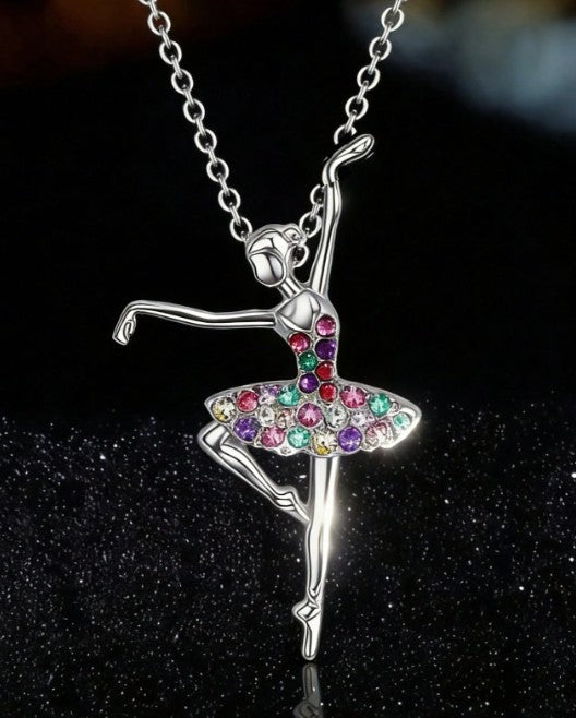 Ballerina Multi Colour Rhinestone Necklace