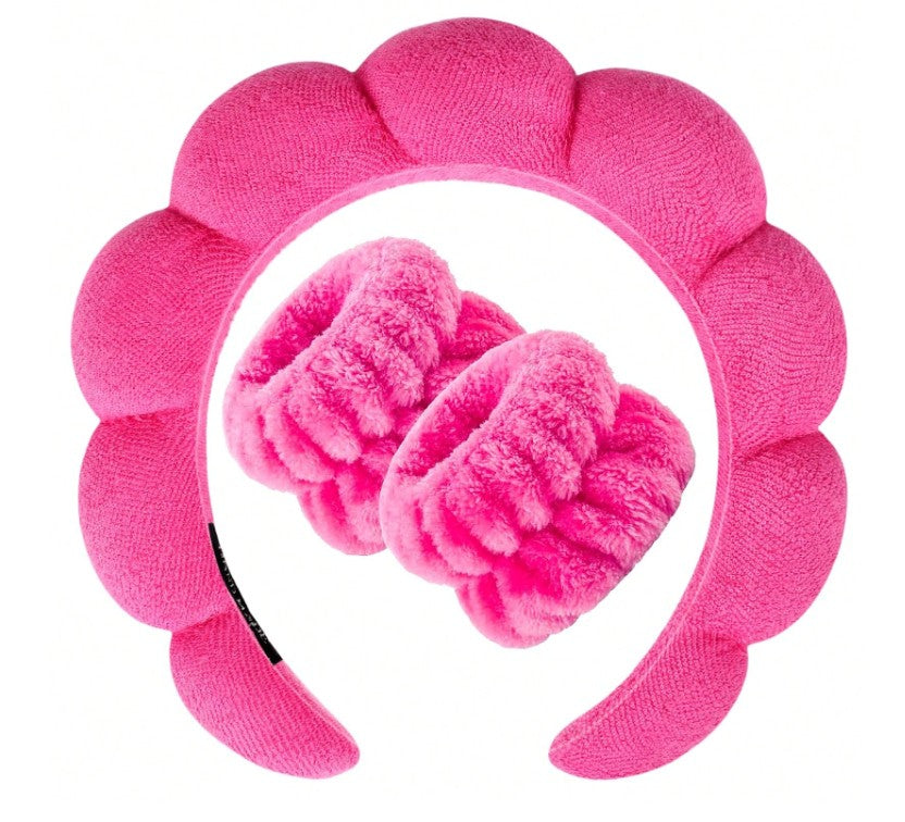 Beauty Headband & Wrist Bands 3 pcs set