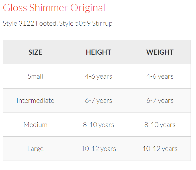 Fiesta Footed Gloss Tights Child - The Stage Shop