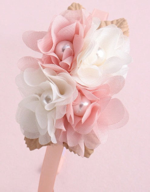 Pearl Floral Headband - The Stage Shop
