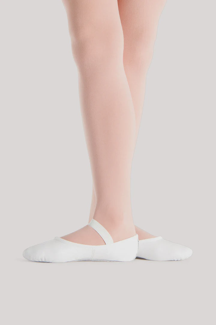 Prolite Leather Child Ballet Flat - Full Sole - White