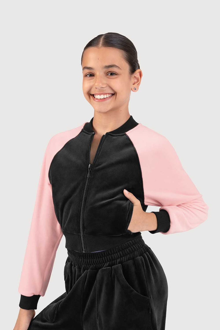 Julia Velvet Bomber Jacket - Girls