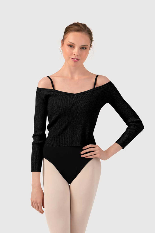 Starling Knit Fixed Mock Wrap Top - Girls - The Stage Shop