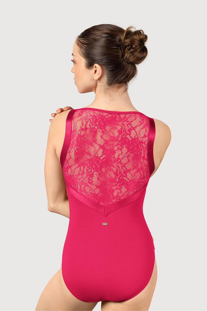 Mirella Lace Back Womens Tank Strap Leotard - The Stage Shop