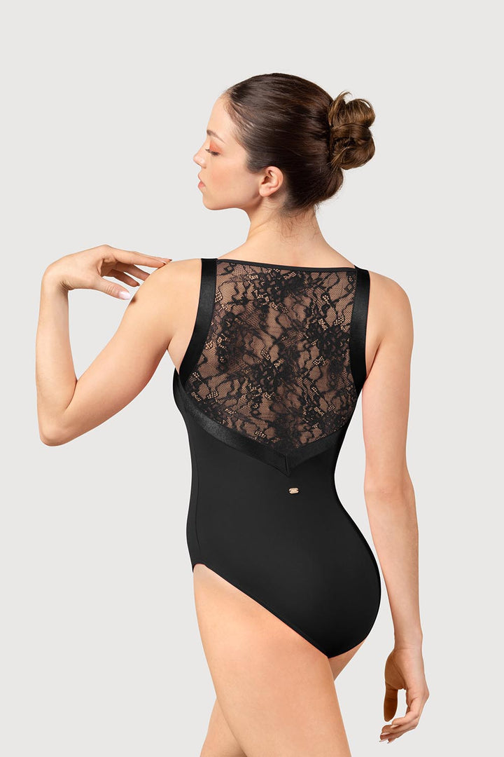 Mirella Lace Back Womens Tank Strap Leotard - The Stage Shop