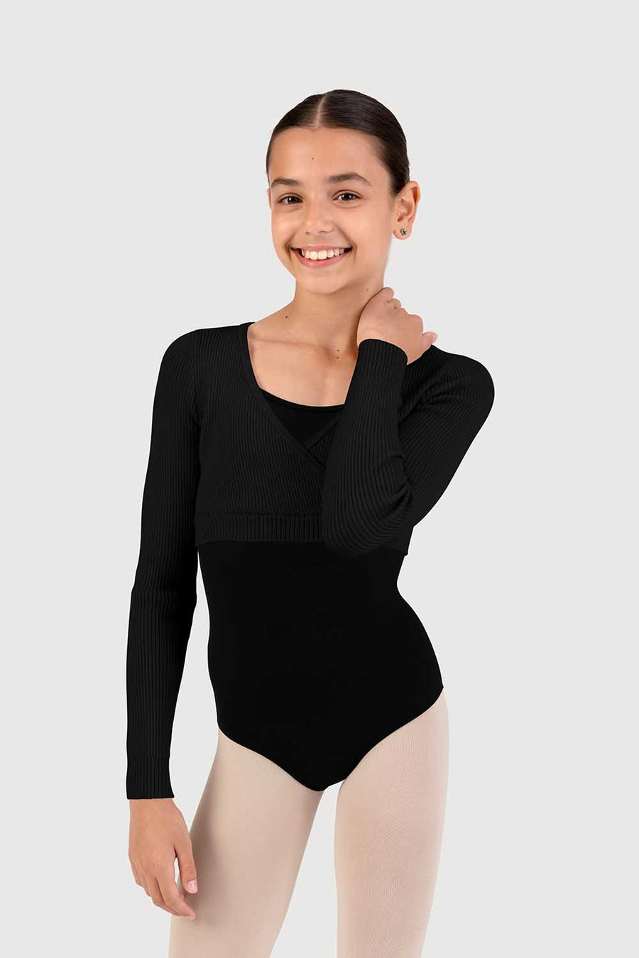 Starling Knit Fixed Mock Wrap Top - Girls - The Stage Shop