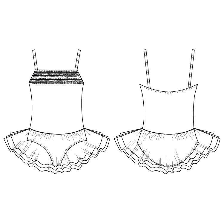Desdemona Tutu Girls Leotard - The Stage Shop