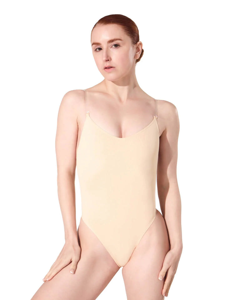Camisole Leotard Body Stocking - Clear Transition Straps - Women - The Stage Shop
