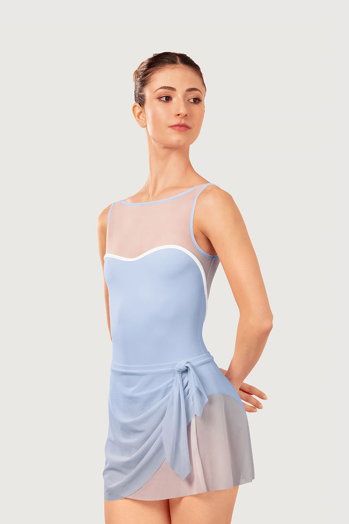 Aras Mock Tie Womens Mesh Skirt - The Stage Shop