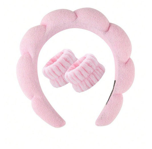 Beauty Headband & Wrist Bands 3 pcs set