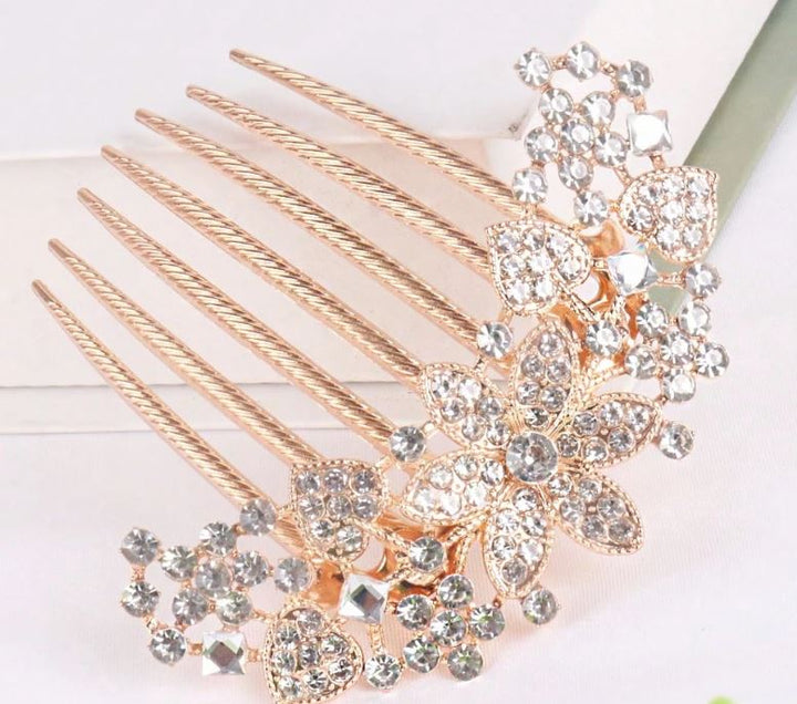 Diamante Flower Hair Comb