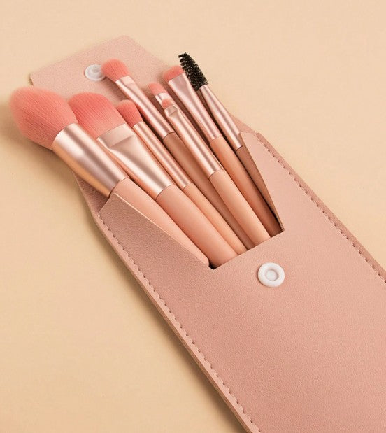 Makeup Mini Brush Set Soft Bristle With Pouch - The Stage Shop