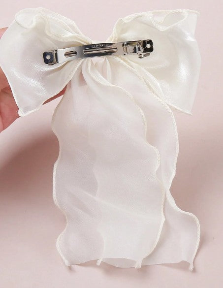Mesh Bow with hair clip - The Stage Shop