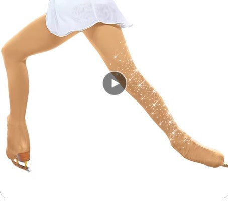 Rhinestone Ice Skater Tights - The Stage Shop