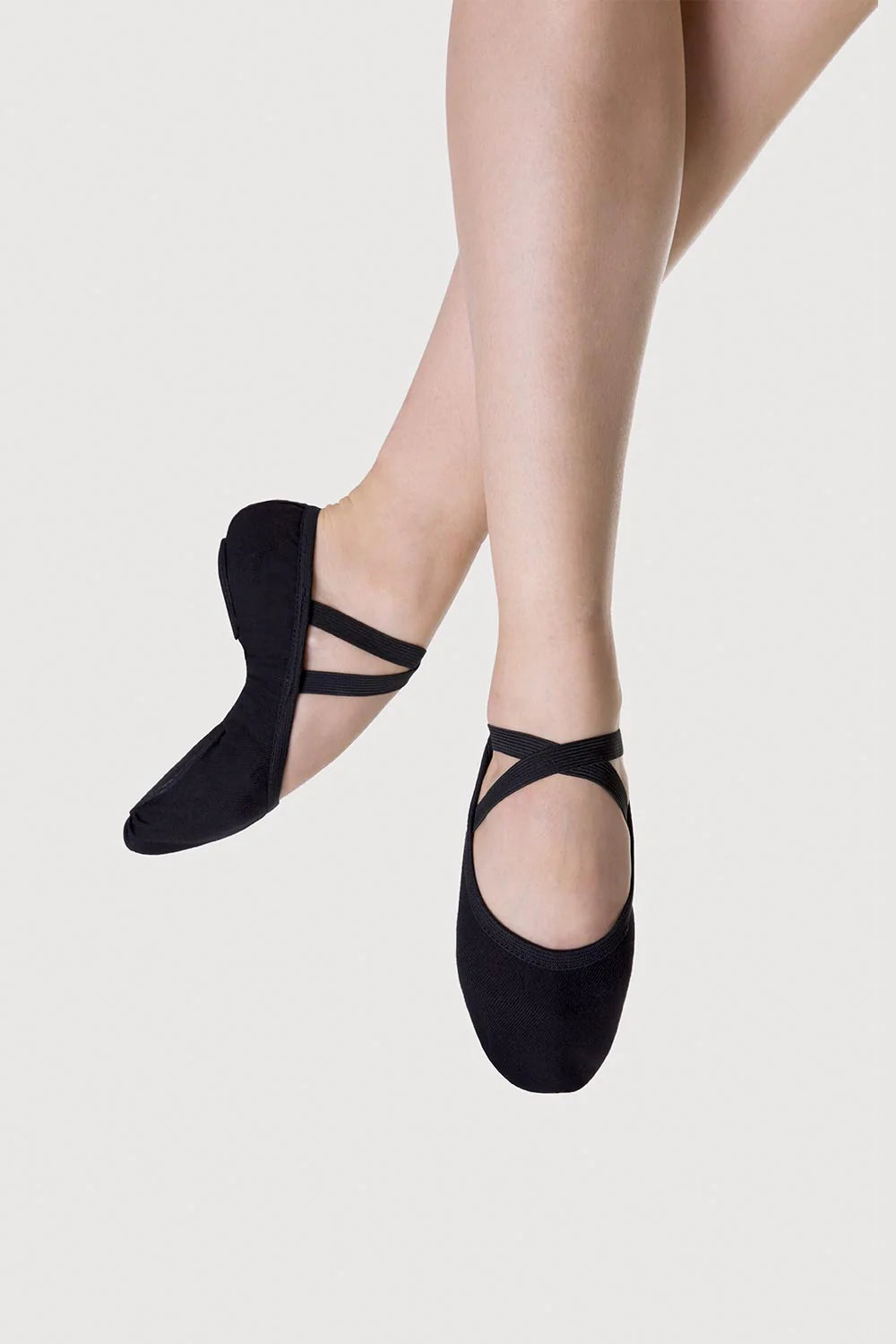 Performa Stretch Canvas Child Ballet Flat Black - The Stage Shop