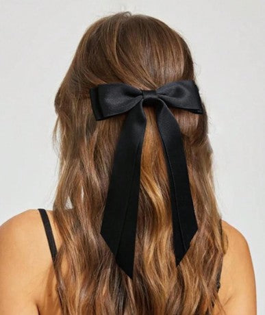 Satin Hair Bow with clip - The Stage Shop