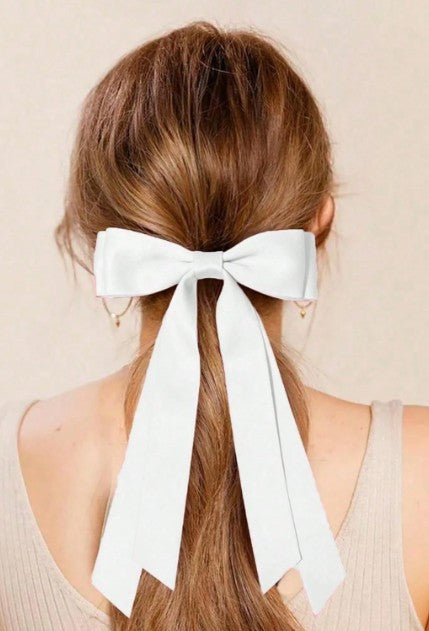 Satin Hair Bow with clip - The Stage Shop