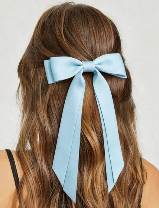 Satin Hair Bow with clip - The Stage Shop