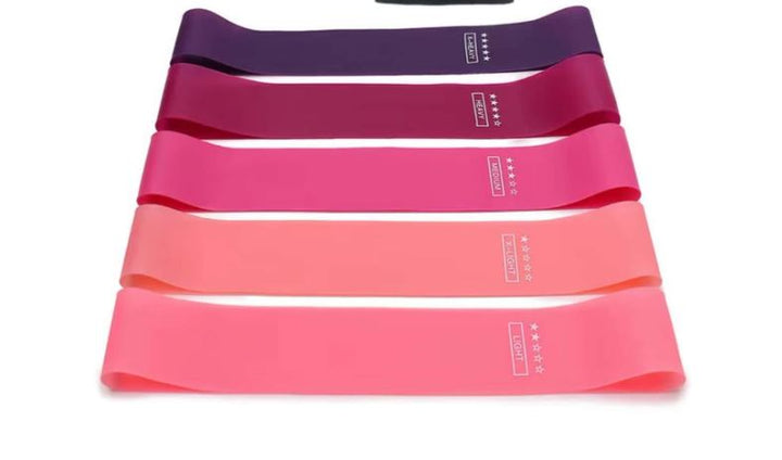 5-Piece Yoga Resistance Band Set X-Light - X-Heavy