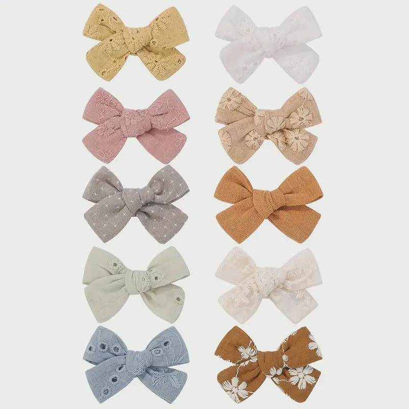 Cottton Mini Bow Clips - The Stage Shop