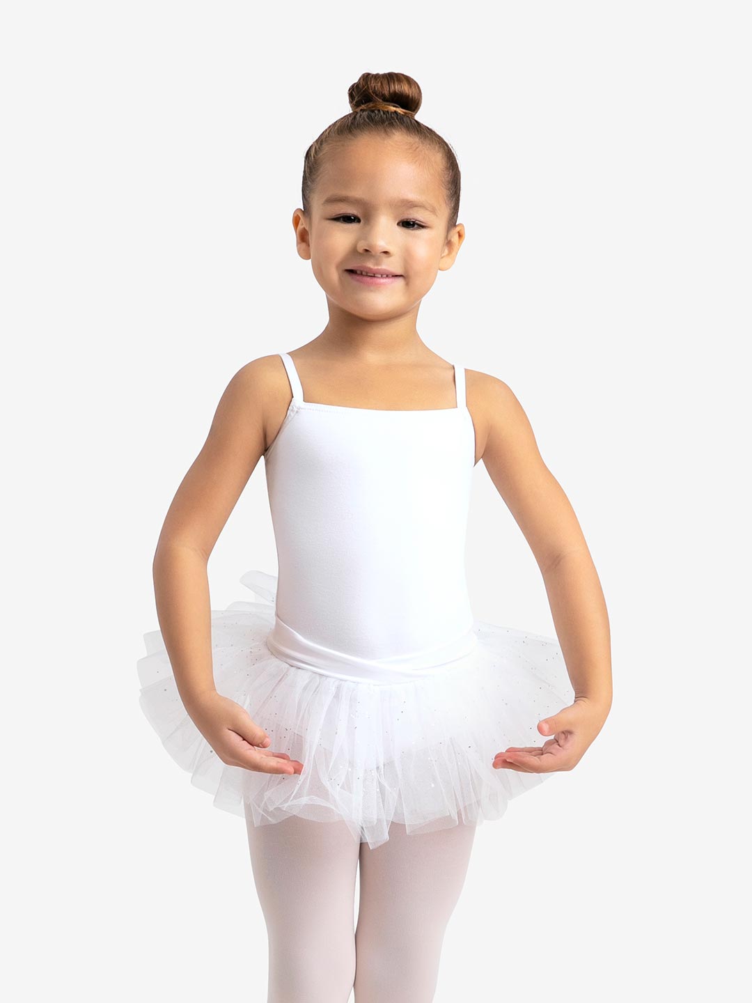 Belted Camisole Tutu Dress - Girls