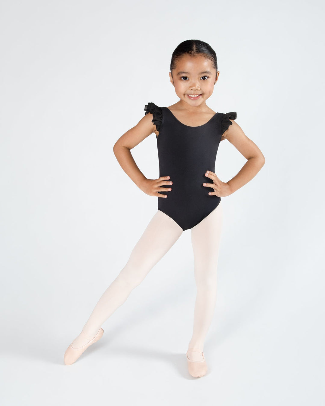 Emery Frill Sleeve Leotard - Girls