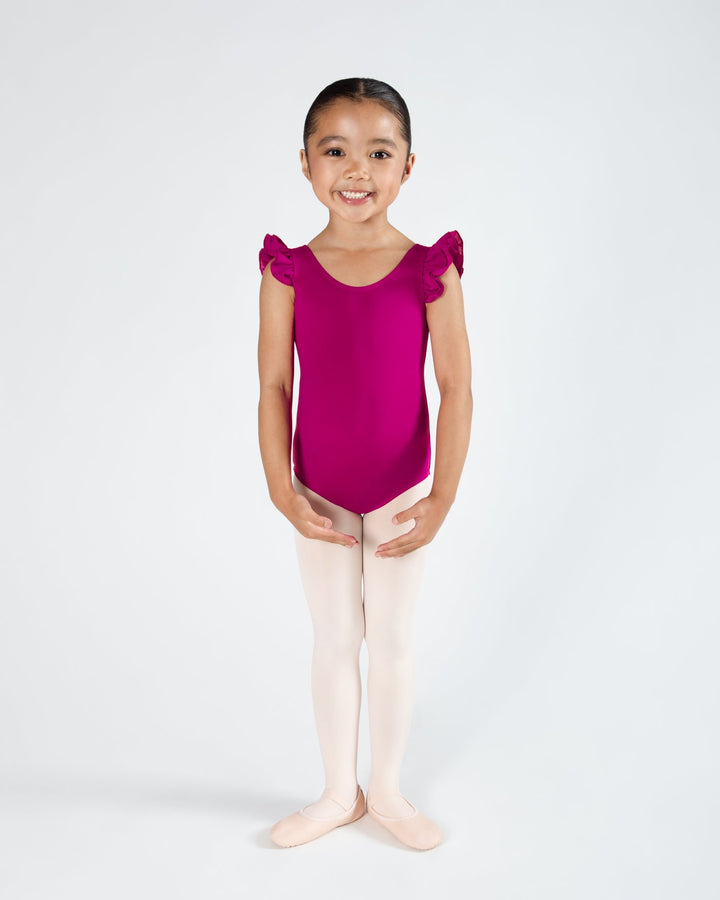Emery Frill Sleeve Leotard - Girls