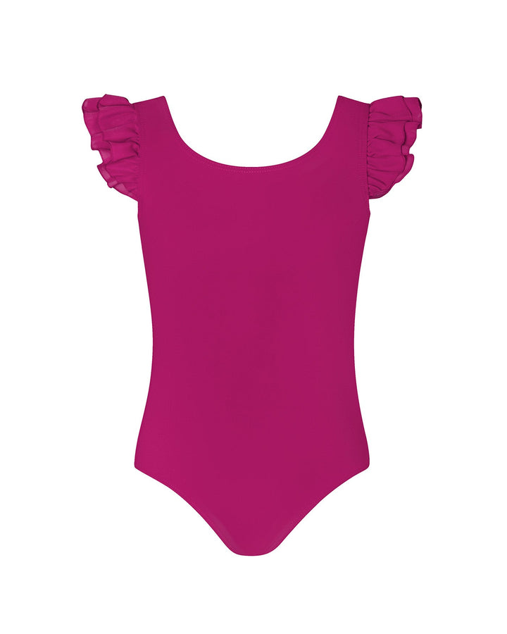 Emery Frill Sleeve Leotard - Girls