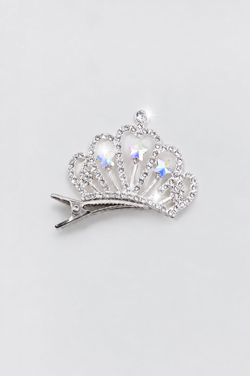 Mini Tiara Diamante Hair Clip