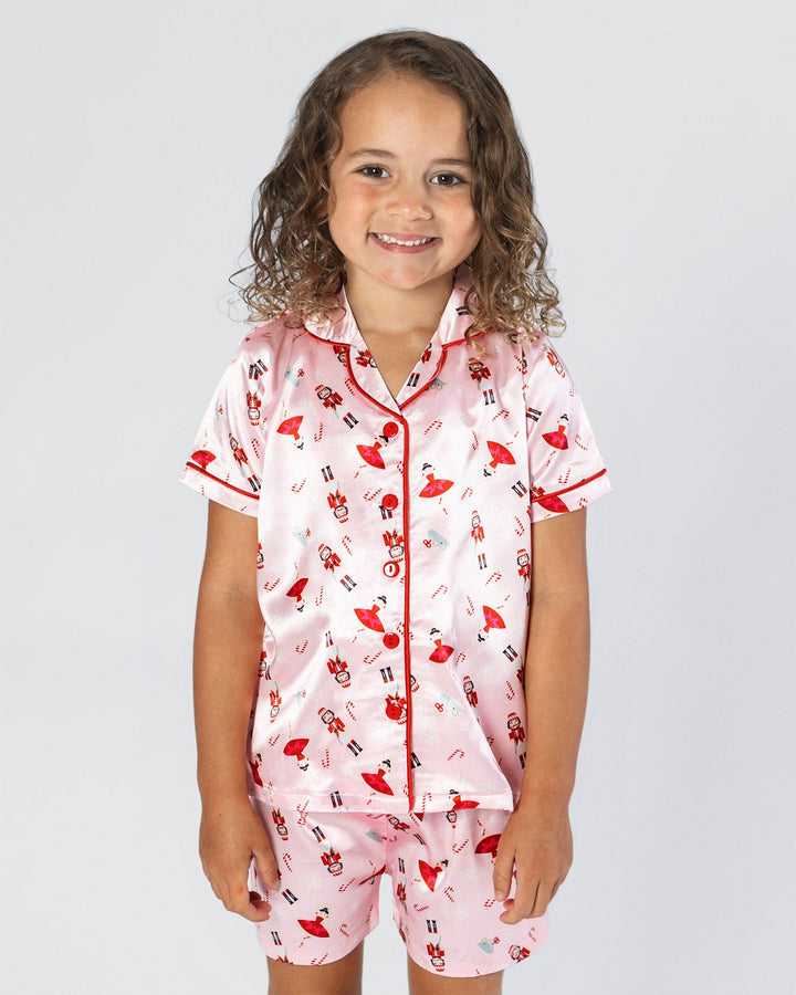 Christmas Satin Silk Pyjama Set - Girls