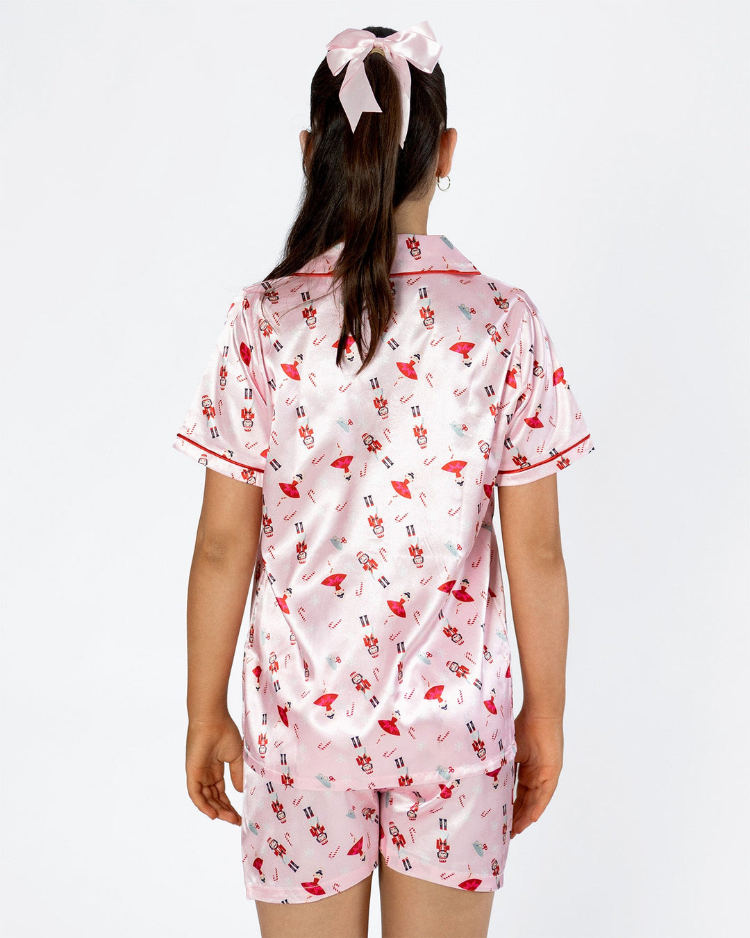 Christmas Satin Silk Pyjama Set - Girls