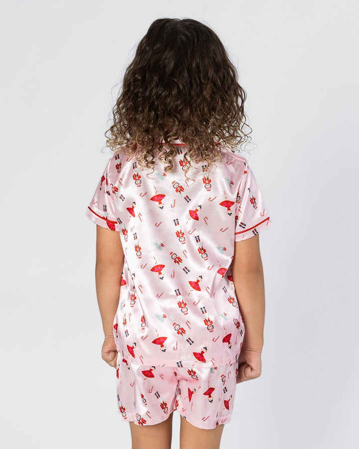 Christmas Satin Silk Pyjama Set - Girls