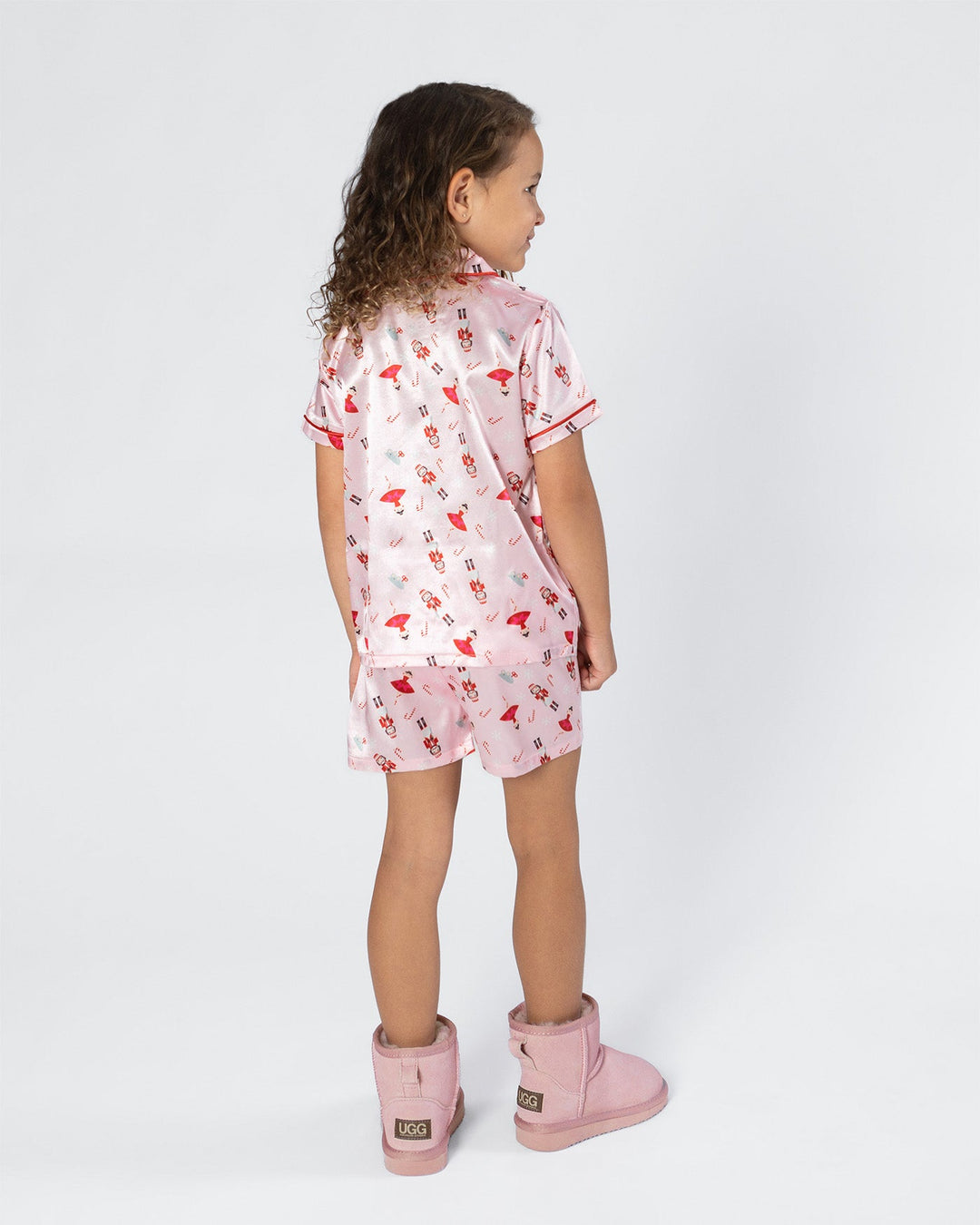 Christmas Satin Silk Pyjama Set - Girls