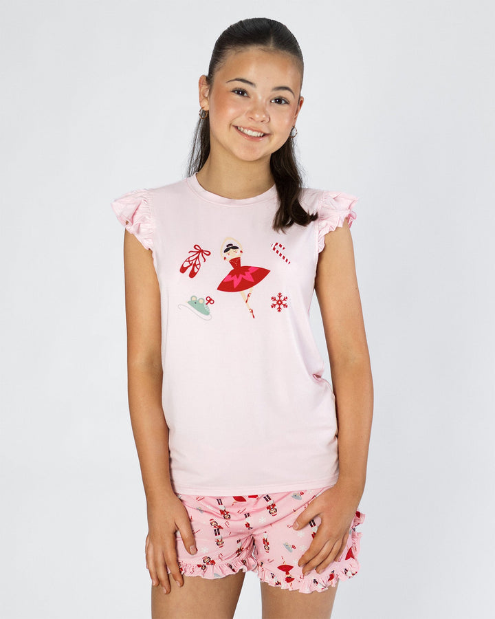 Christmas Frill Pyjama Set - Girls