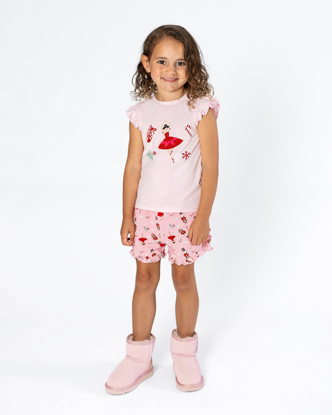Christmas Frill Pyjama Set - Girls