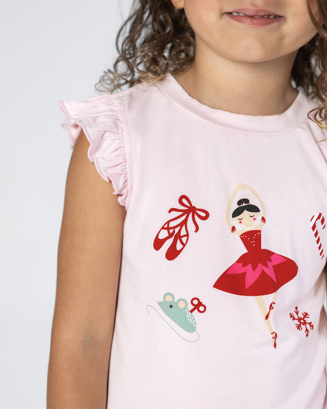 Christmas Frill Pyjama Set - Girls