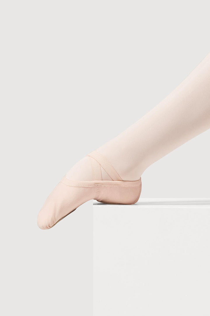 Theatrical Pink Bloch Performa Stretch Canvas Girls Ballet Flat [Theatrical Pink] - The Stage Shop