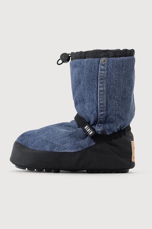 Adult Upcycled Denim Warmup Booties