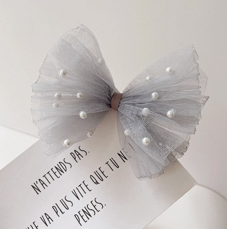 Pearl Chiffon Bows - The Stage Shop
