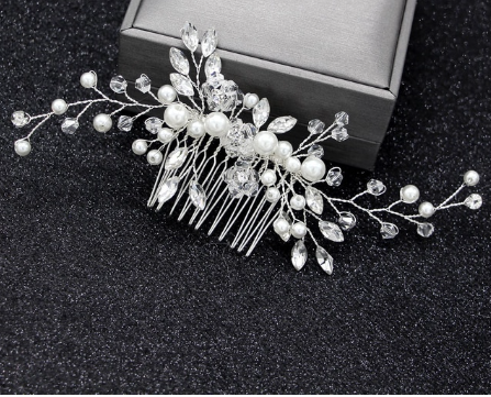 Pearl & Crystal Hair Comb - The Stage Shop
